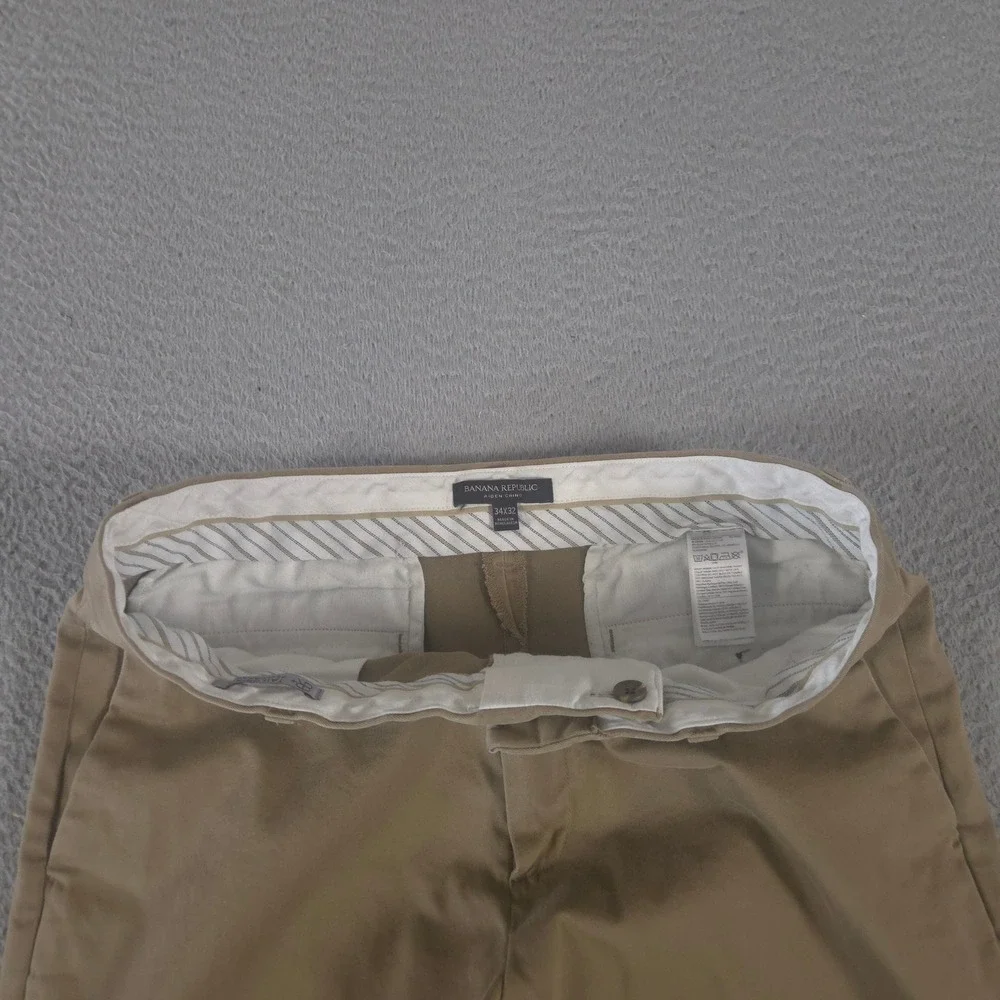 Banana Republic Pants Mens 34x32 Tan Slim Rapid Movement Chino Stretch Cotton
